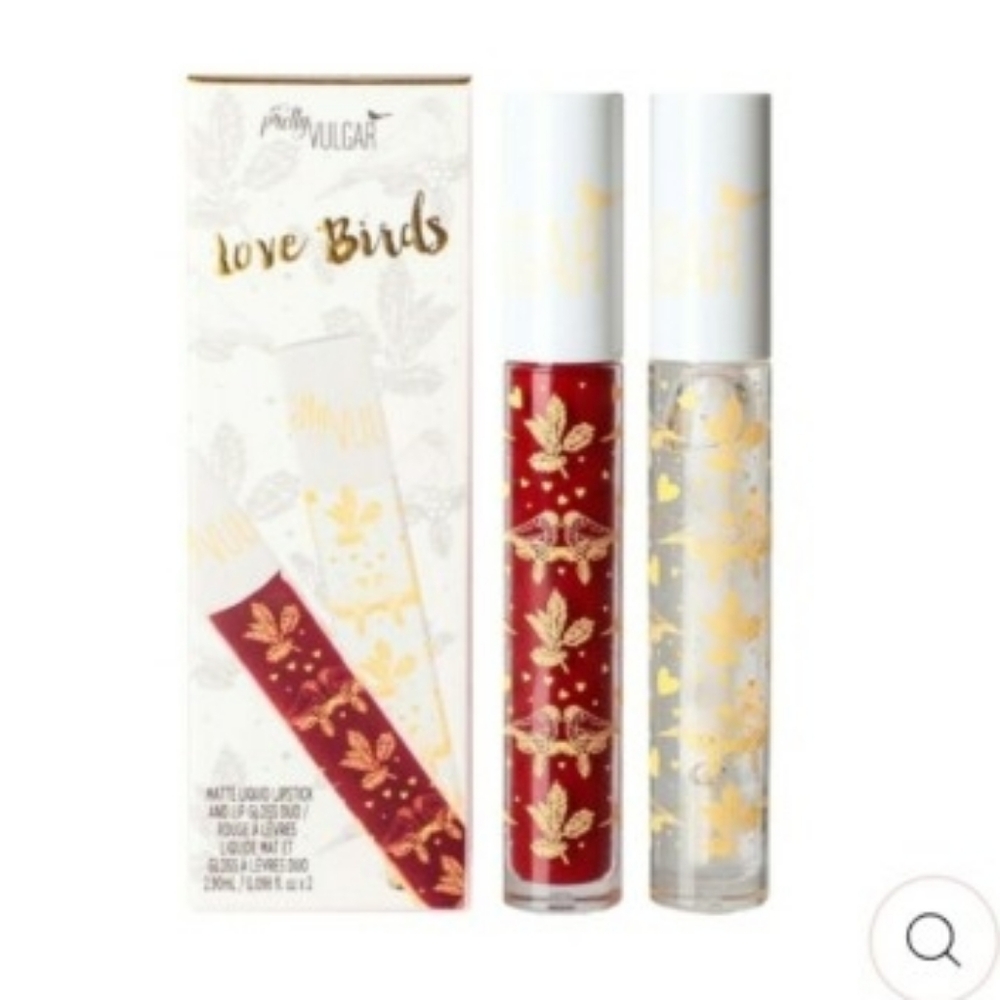 NIB Pretty Vulgar Love Birds Lipstick & Gloss Duo